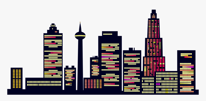 Building,city,metropolis - Generic Night Skyline, HD Png Download, Free Download