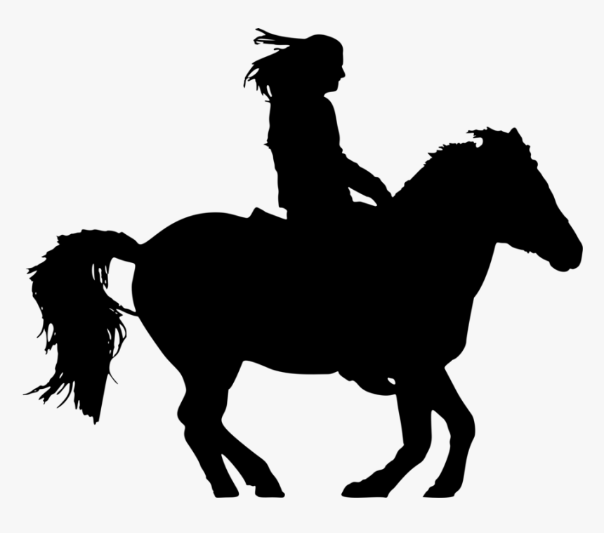 Quarter Horse Silhouette Png - Horse And Rider Silhouette, Transparent Png, Free Download