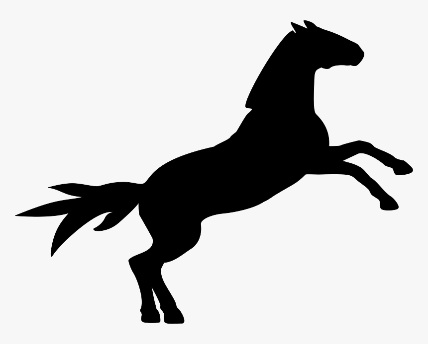 Horse Silhouette - Horse Jumping Silhouette Cartoon, HD Png Download, Free Download