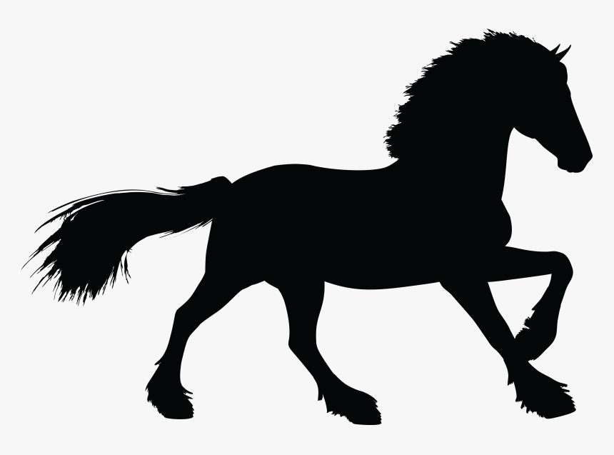 Transparent Running Horse Silhouette Png - Clydesdale Horse Clip Art, Png Download, Free Download