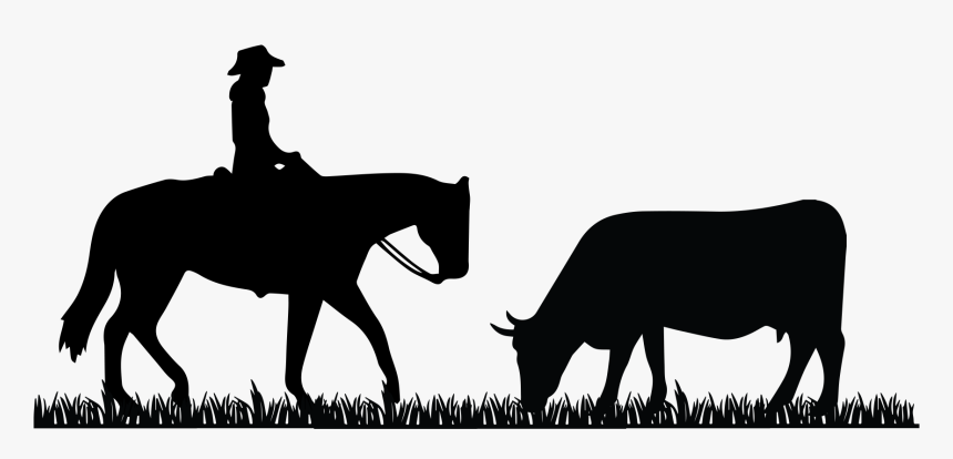 Cowboy And Horse Silhouette , Png Download - Western Horse Rider Silhouette, Transparent Png, Free Download