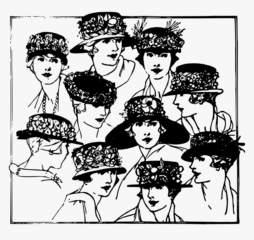 Ladies In Hats Clip Arts - Cartoon, HD Png Download, Free Download
