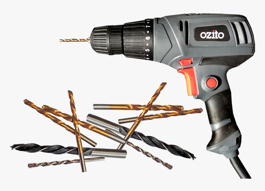 Tools, Drill, Bits, Work, Home Maintenance, Workshop - Handheld Power Drill, HD Png Download, Free Download