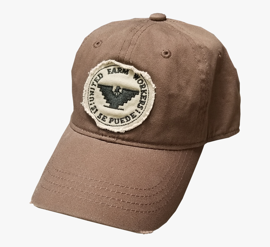 Distressed Brown Cap With Logo Patch - Baseball Cap, HD Png Download, Free Download