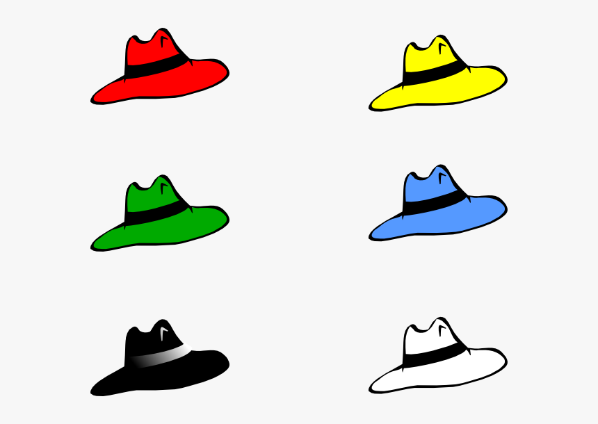 Slothing Men Six Hats Svg Clip Arts - 6 Thinking Hats Png, Transparent Png, Free Download