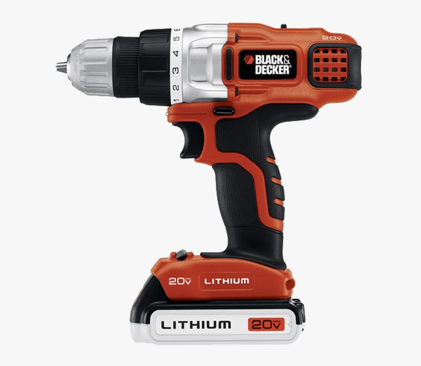 Black & Decker Ldx120c Max Lithium-ion Cordless Drilldriver - Anatomy Of A Drill, HD Png Download, Free Download