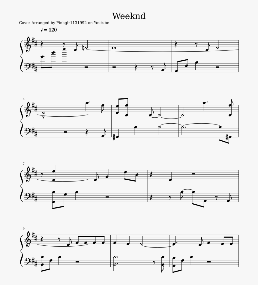 Wicked Games The Weeknd Sheet Music - Sheet Music, HD Png Download, Free Download