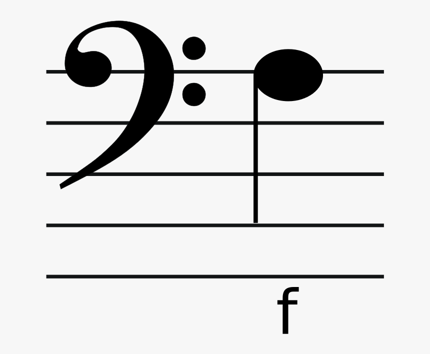 Picture Of Quarter Note Clipart , Png Download - Bass Clef Note F, Transparent Png, Free Download