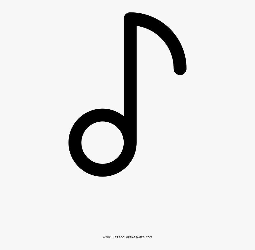 Quarter Note Coloring Page - Circle, HD Png Download, Free Download