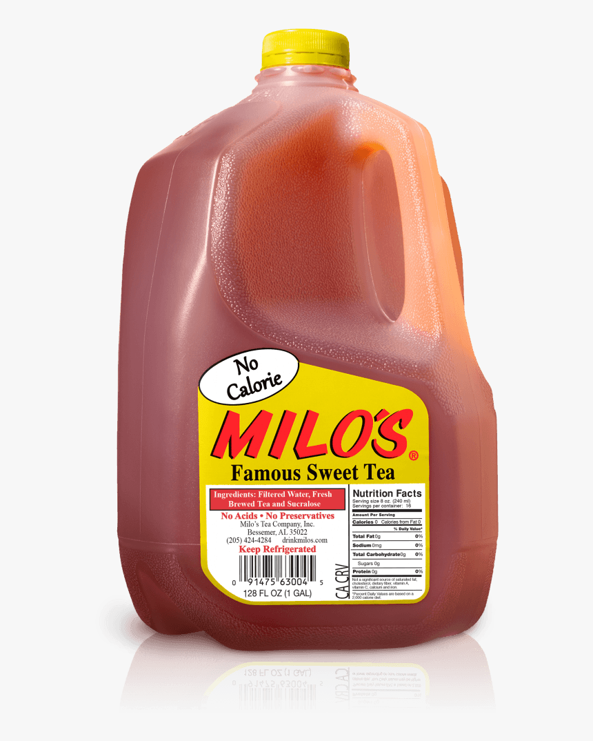 Milos No Calorie Sweet Tea Nutrition Facts, HD Png Download, Free Download