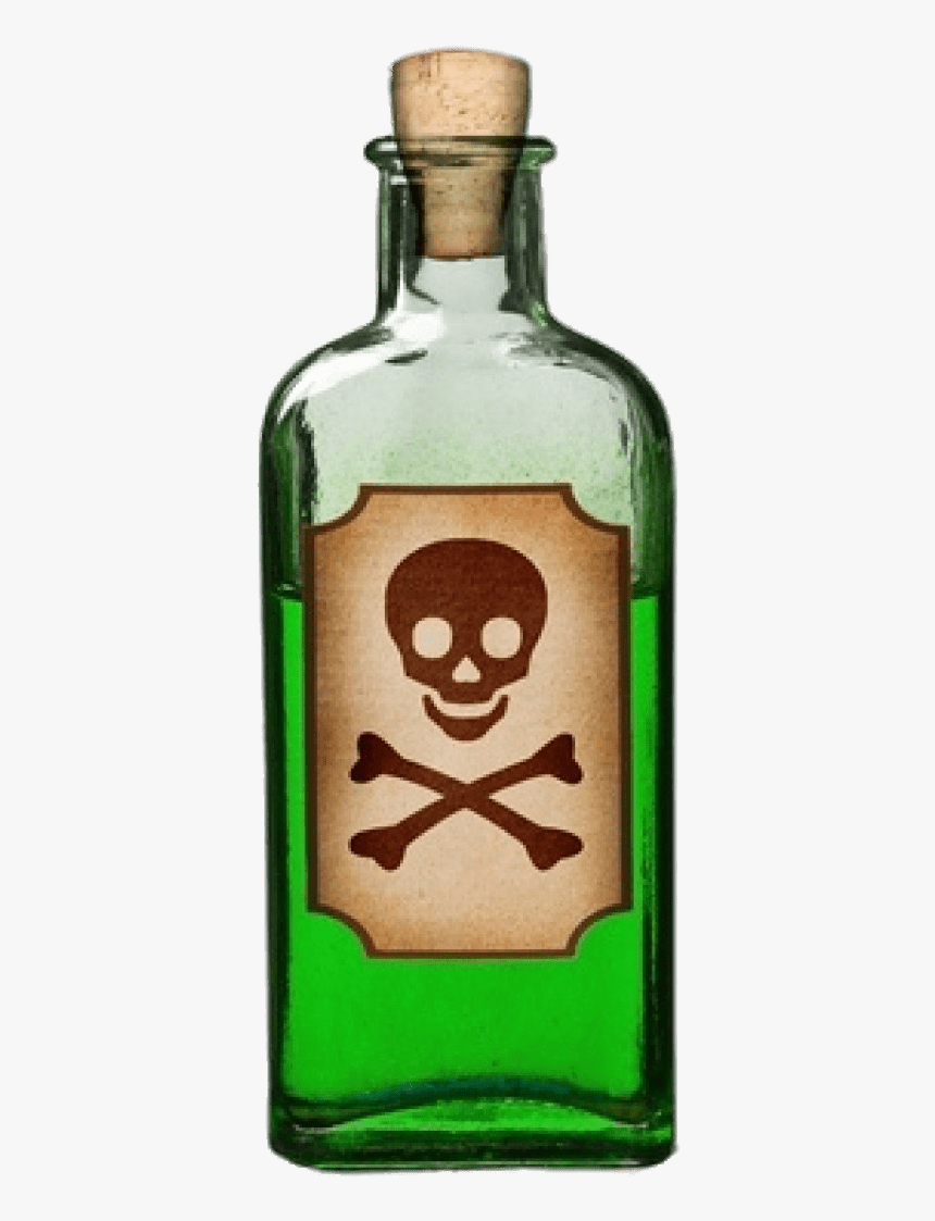 Bottle Of Green Png - Bottle Of Poison Png, Transparent Png, Free Download