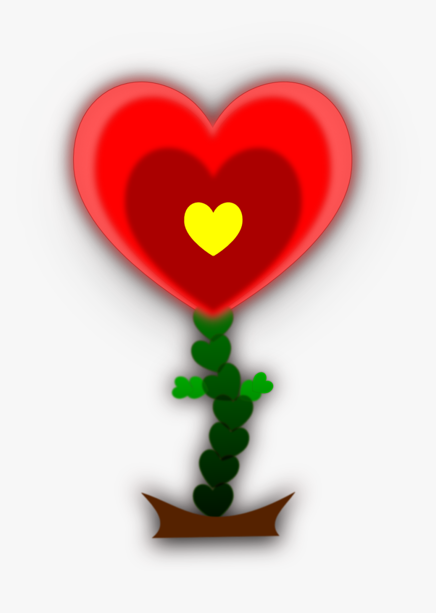 Heart,symbol,love - Heart And Flower Png, Transparent Png, Free Download