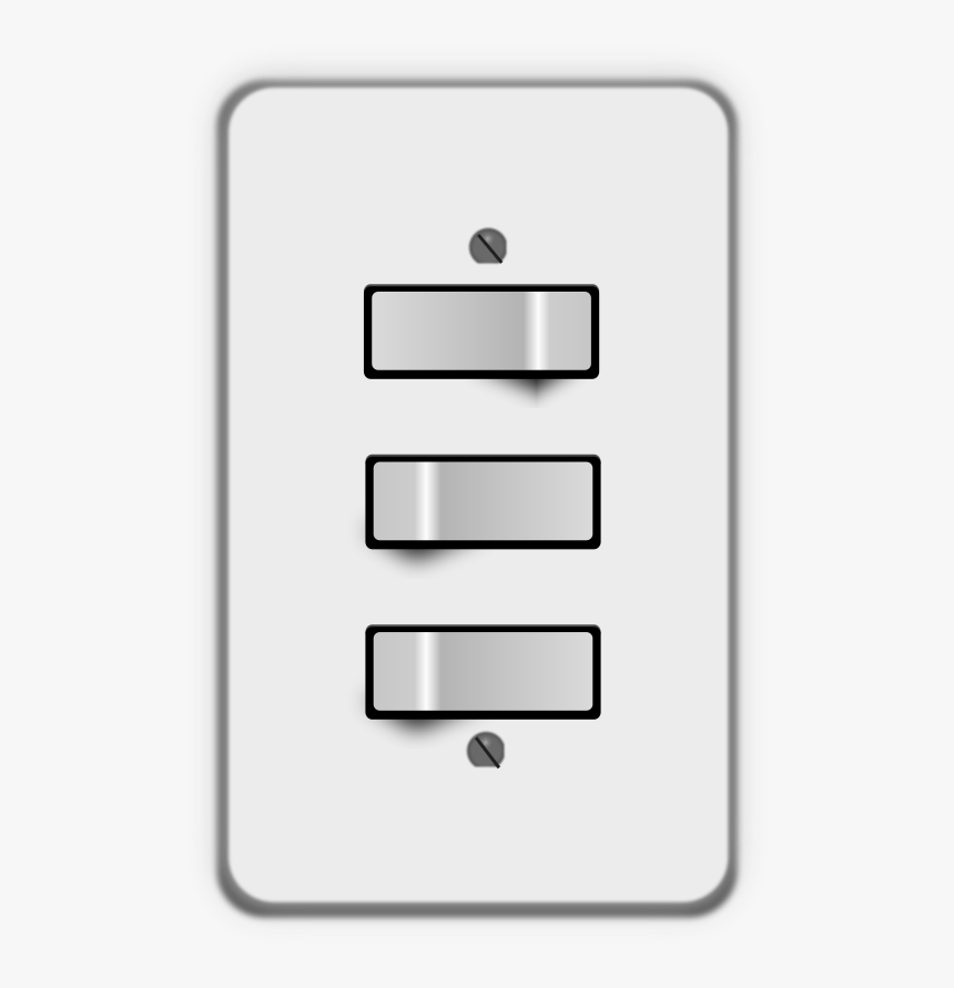 3 Switches Png - Light Switch Clip Art, Transparent Png, Free Download