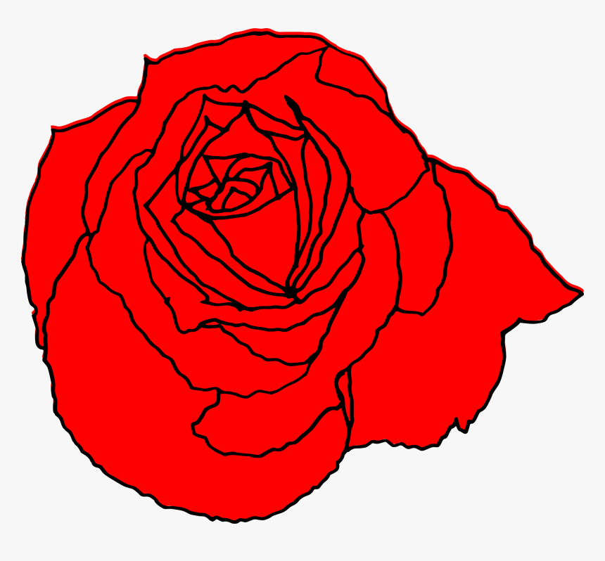 Transparent Drawn Flower Png - Red Flower Drawing, Png Download, Free Download