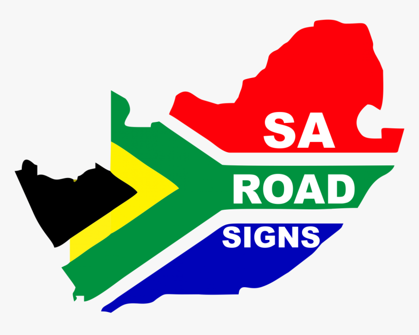 Cropped Sa Road Signs A2 2 - South Africa Map Flag, HD Png Download, Free Download