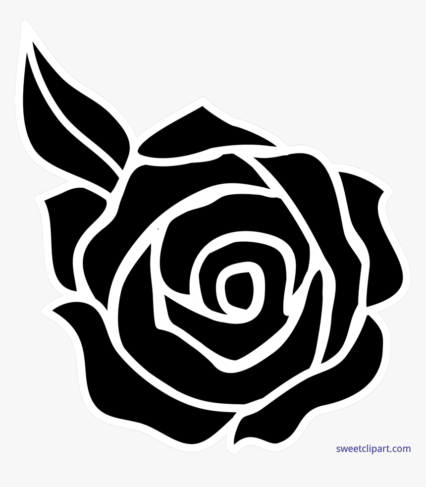 Black And White Rose Clipart, HD Png Download, Free Download