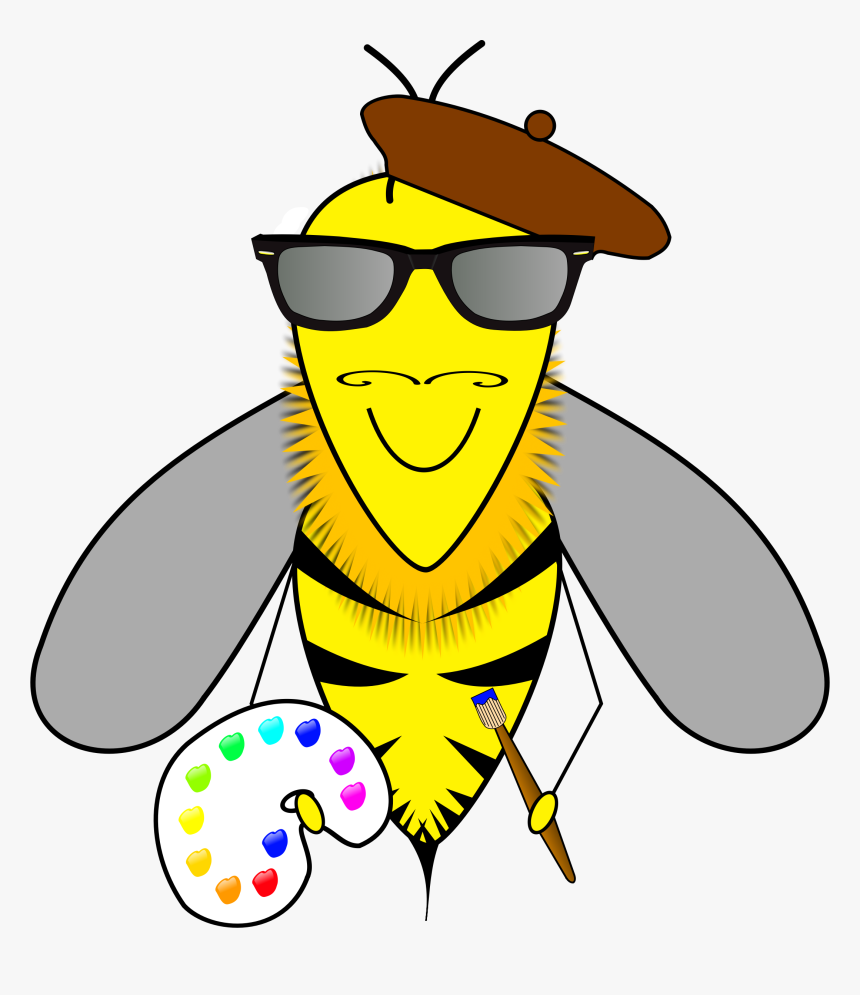 Bee Clip Art Painting, HD Png Download, Free Download