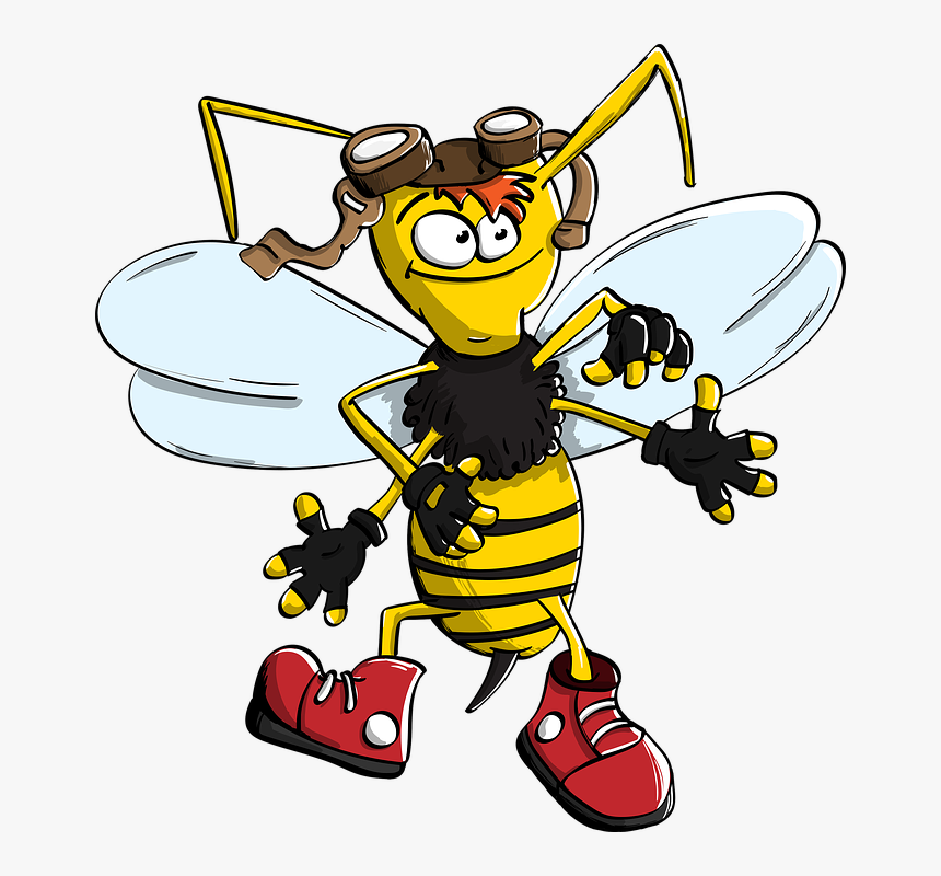 Bumblebee, Wasp, Bee, Hornet, Insect, Cartoon - Wasp, HD Png Download, Free Download