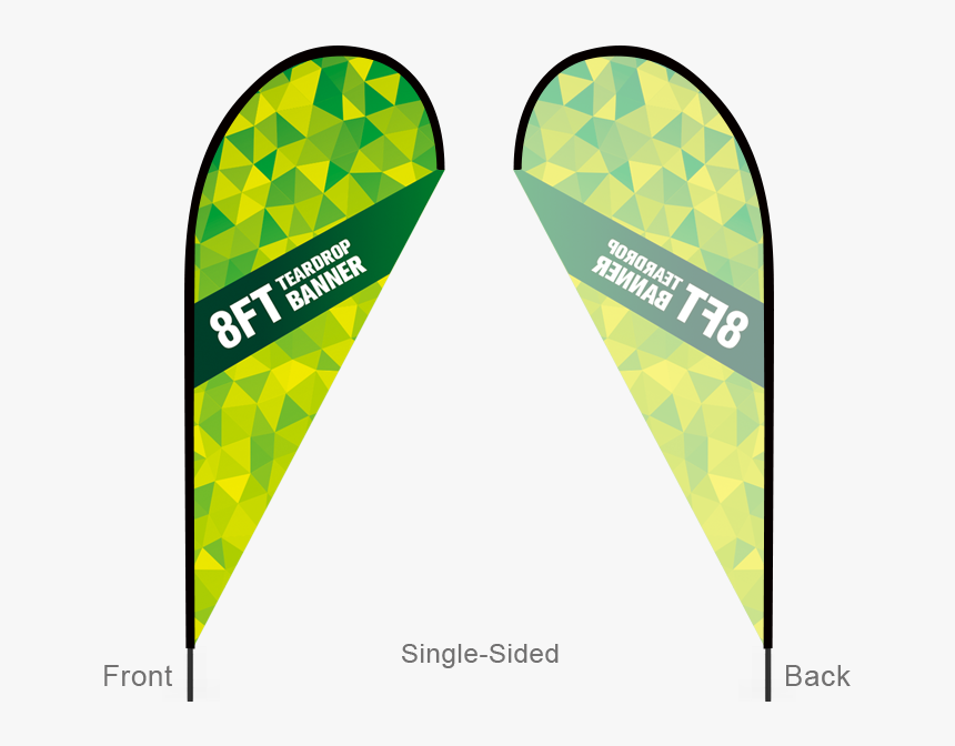 8ft Teardrop Flag With Ground Stake - Tear Drop Flag Png, Transparent Png, Free Download