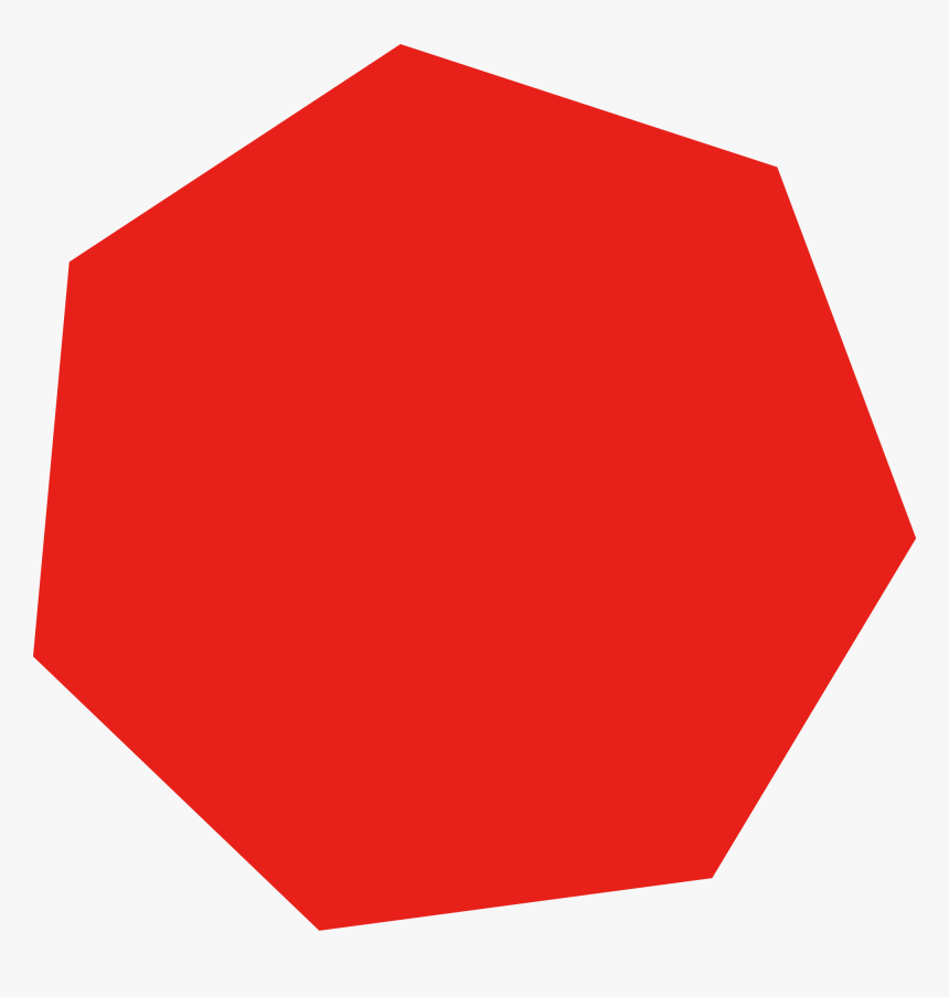 File Regular Heptagon Svg - Red Heptagon With White Background, HD Png Download, Free Download
