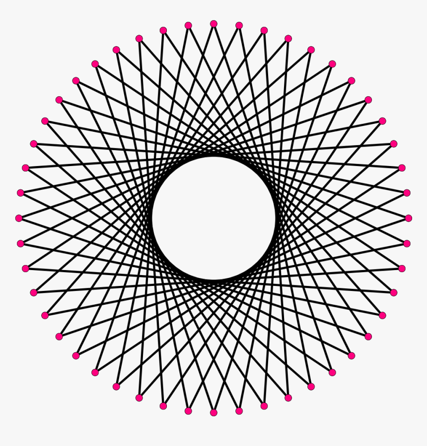 Regular Star Polygon 48-19 - Polygon With 42 Sides, HD Png Download, Free Download
