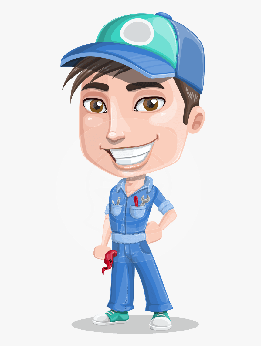 Png Black And White Ashton The Mechanic Vector Cartoon - Mechanic Vector Png, Transparent Png, Free Download