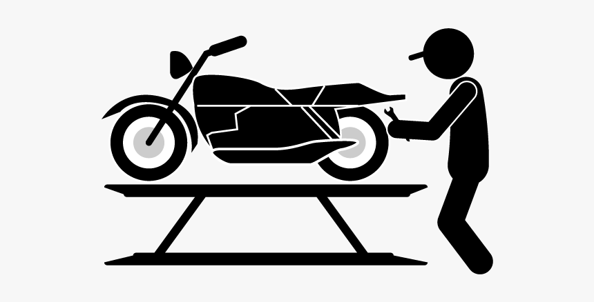 Motorcycle Bike Work Illustration - Bike Mechanic Logo Png, Transparent Png, Free Download