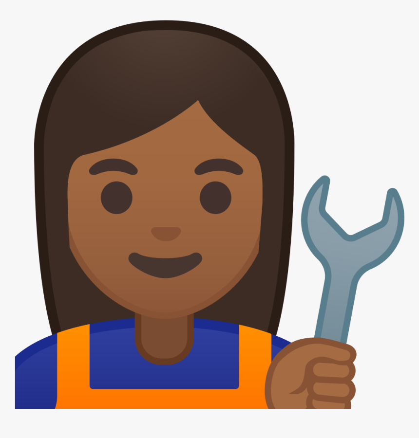 Woman Mechanic Medium Dark Skin Tone Icon - Woman Mechanic Emoji, HD Png Download, Free Download