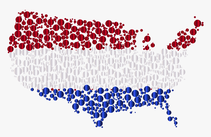 United States Flag Map Circles Enhanced Clip Arts - Portable Network Graphics, HD Png Download, Free Download