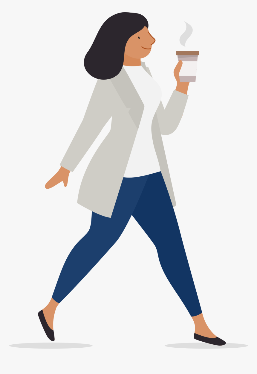 Transparent Woman Walking Png Cartoon Walking Woman Png Png Download