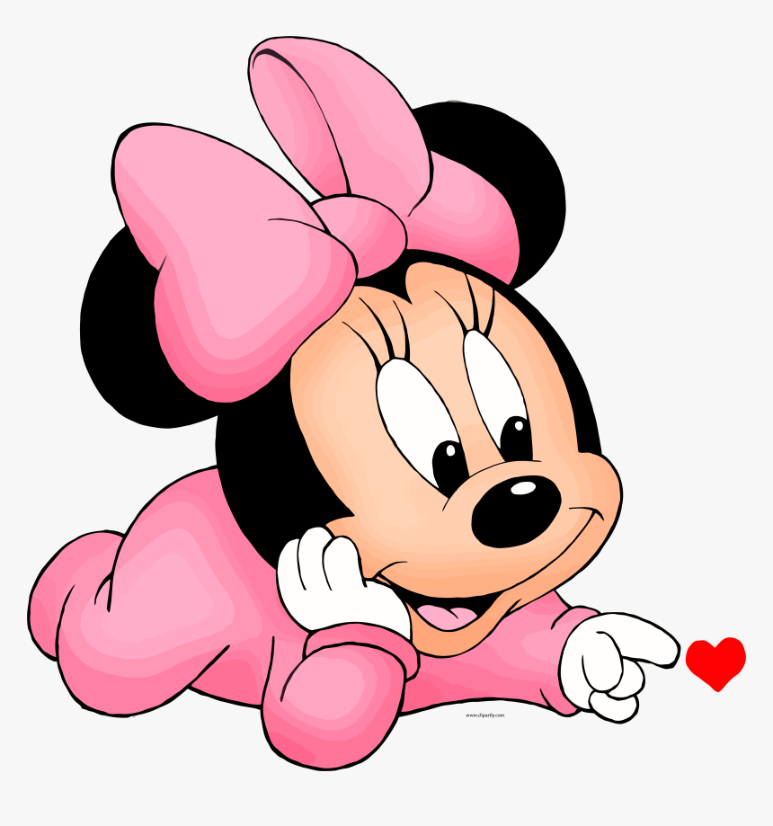 Baby Minnie Mouse Touch Heart Clipart Png - Baby Minnie Mouse Png, Transparent Png, Free Download
