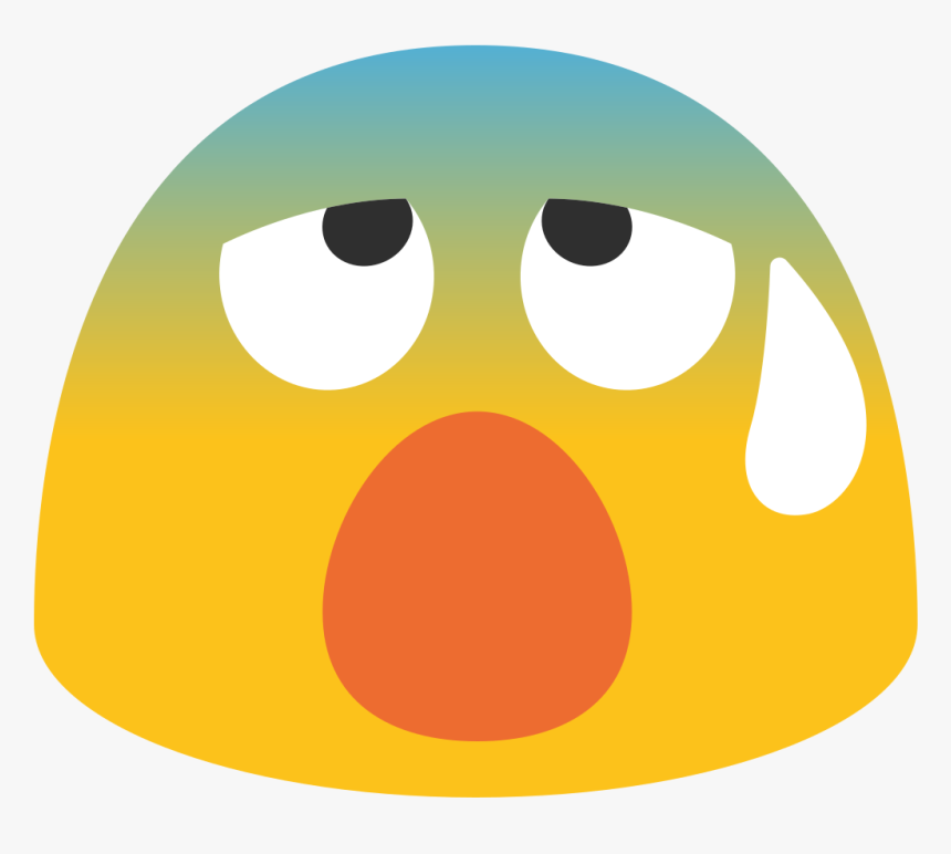 File - Emoji U1f630 - Svg - Anxious Face With Sweat - Anxious Face With Sweat Emoji, HD Png Download, Free Download