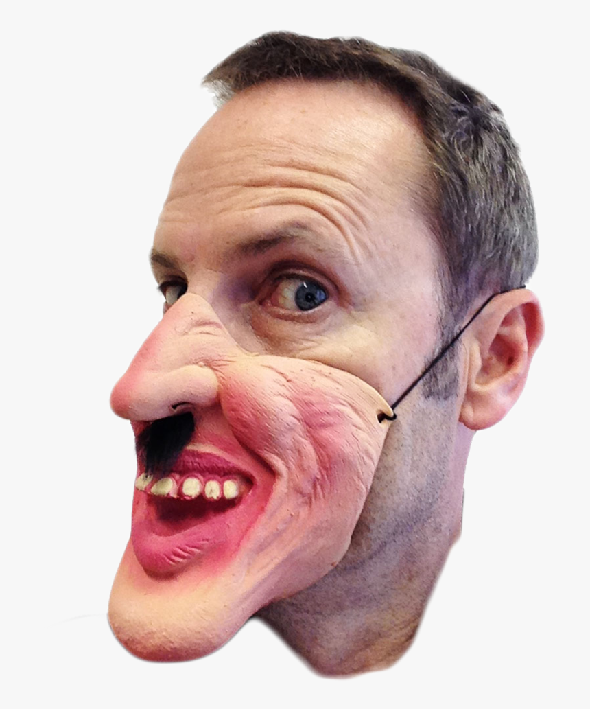 Hitler Gestapo Half Face Mask - Hitler Face, HD Png Download, Free Download