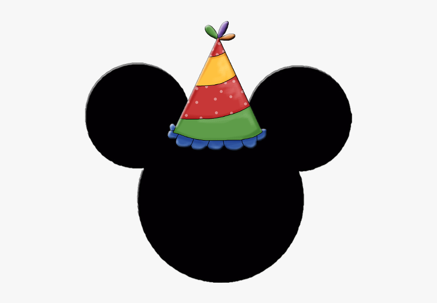 Mickey Mouse Minnie Mouse Party Hat Clip Art - Mickey Head With Party Hat, HD Png Download, Free Download