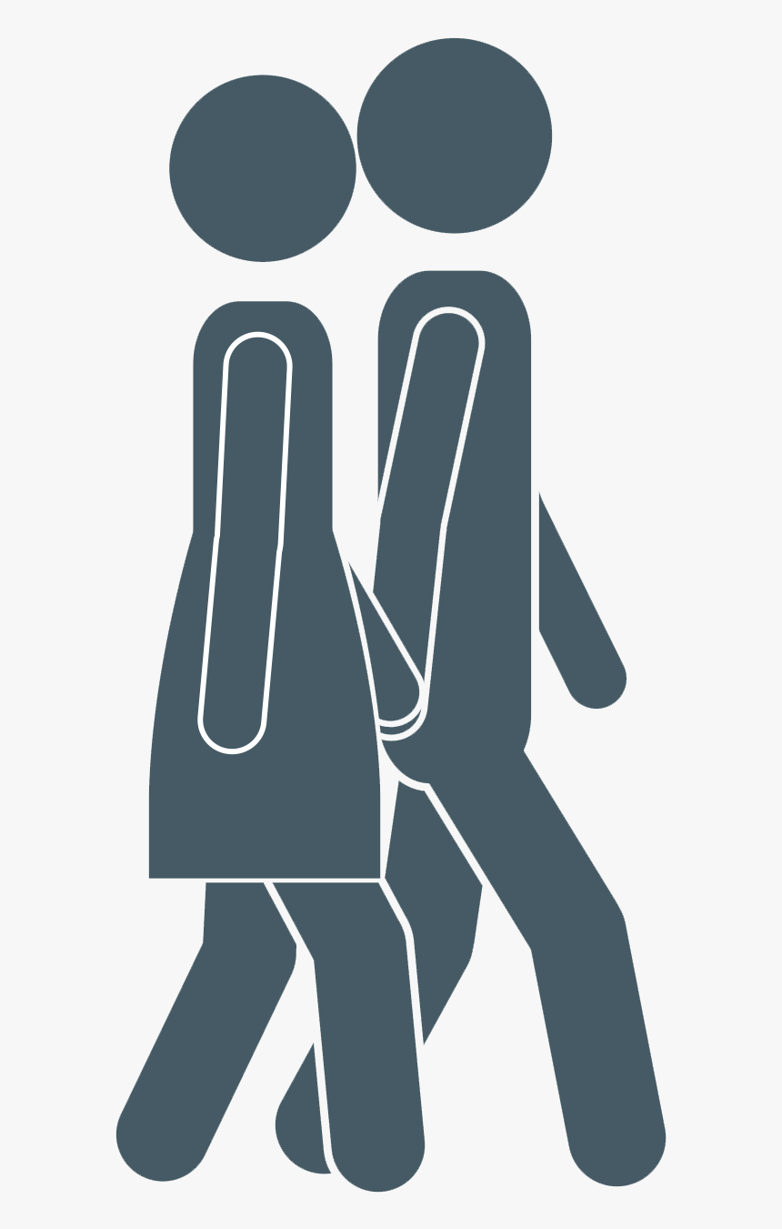 Walking Man And Woman Graphic - Men And Women Walking Icon, HD Png Download, Free Download