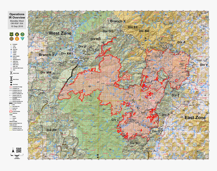 An Infrared Map Of The Klondife Fire Showing The Most - Atlas, HD Png Download, Free Download