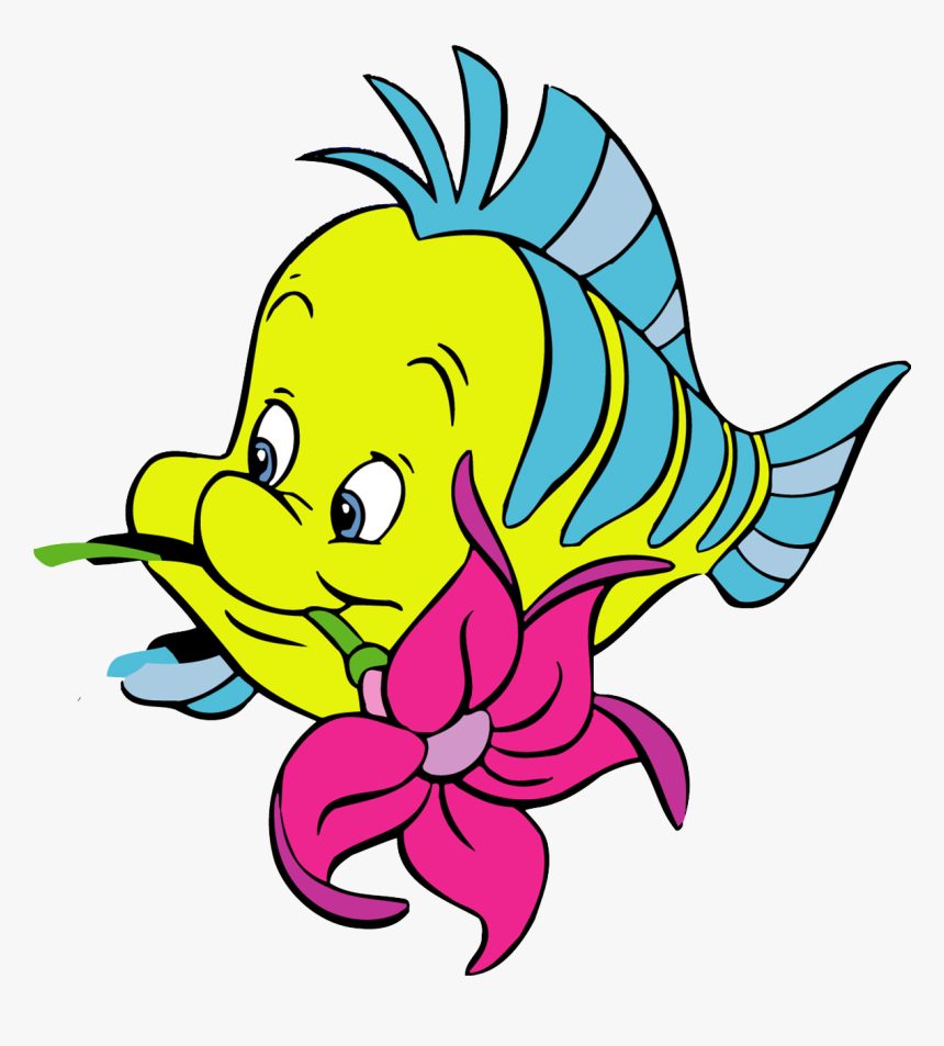 Stuck Clip Flounder Clip Art Free Download - Cartoon Flounder Little Mermaid, HD Png Download, Free Download