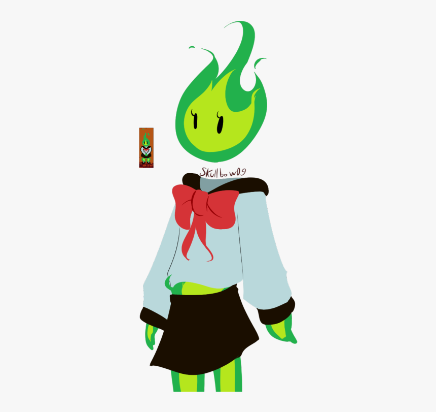 Undertale Green Fire Girl - Undertale Npc, HD Png Download, Free Download