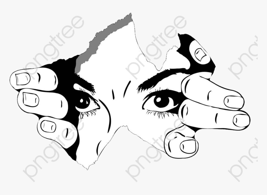 Black And White Eyes Illustrations, Eyes Clipart, Ripped, - Enigmatic Clipart, HD Png Download, Free Download