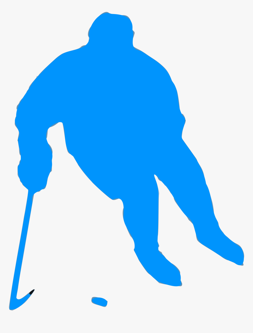 Silhouette Hockey 01 Clip Arts - Blue Hockey Player Silhouette Png, Transparent Png, Free Download