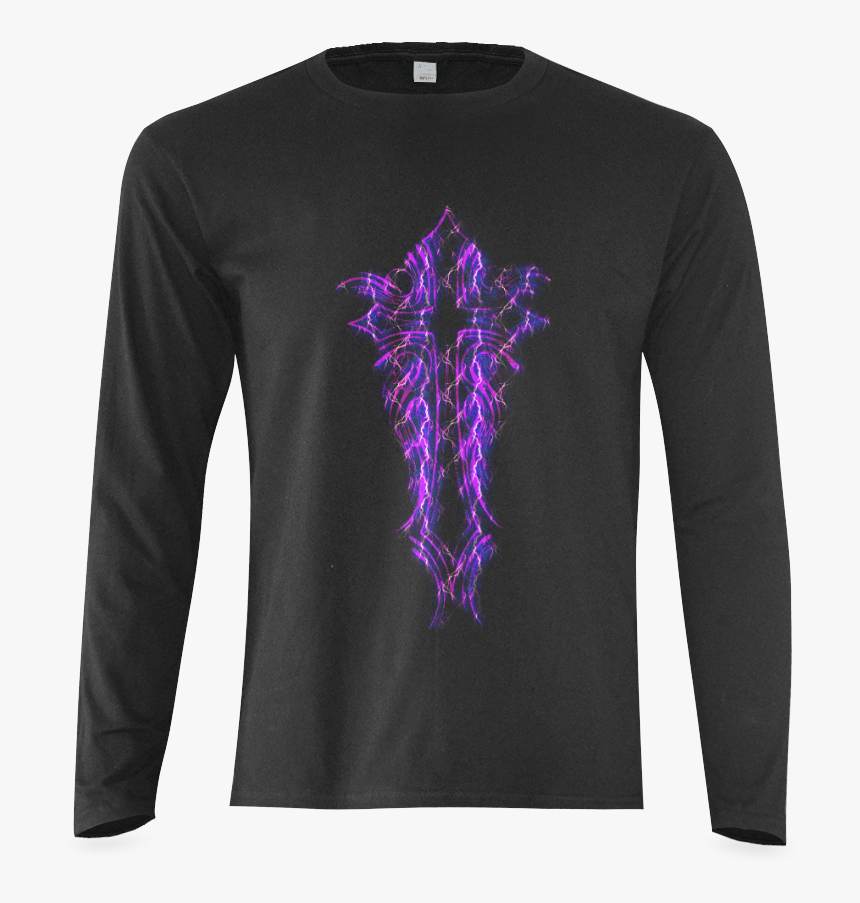 Cross Purple Lightning W/ Pinstripe "back - Long-sleeved T-shirt, HD Png Download, Free Download