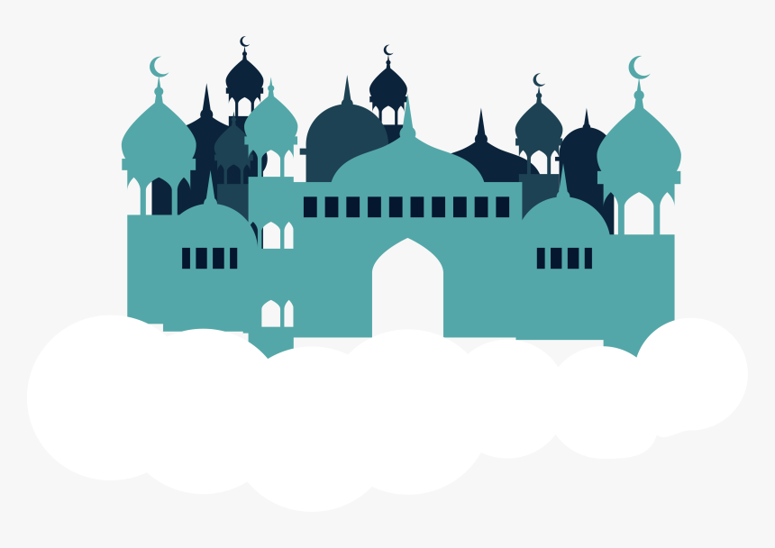On Clouds Islamic Church The Islam Clipart - Baground Islami Hd 1 Muharram, HD Png Download, Free Download