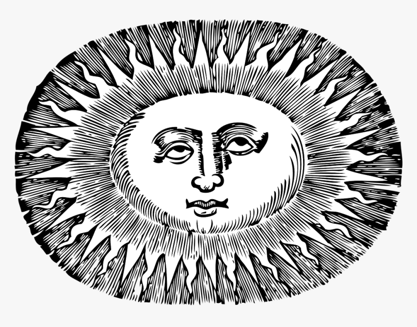 Sun, Sol, Face, Rays, Sunshine, Sunny, Sunbeam - Oval Sun, HD Png Download, Free Download