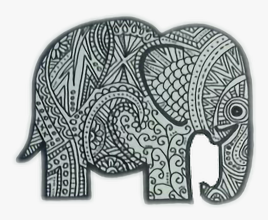 #mandala #elephant - Creative Elephant Drawing Easy, HD Png Download, Free Download