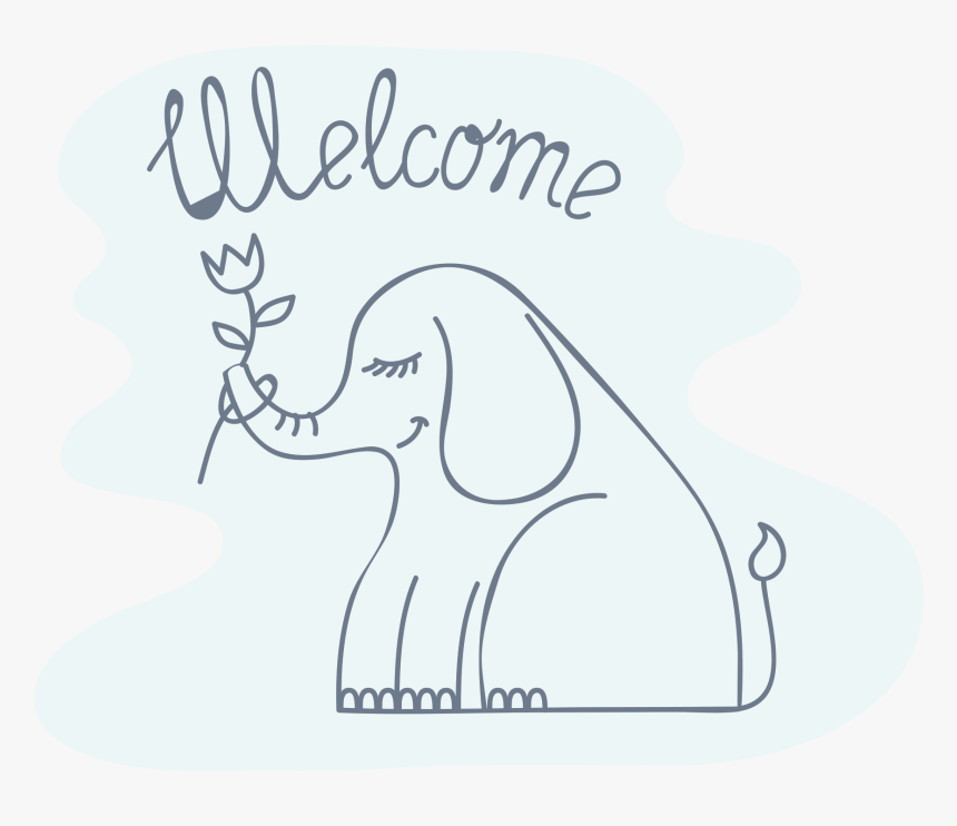 Baby Elephant Clipart - Cartoon, HD Png Download, Free Download
