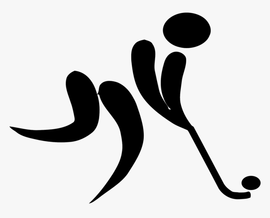 Hockey, Player, Ice Hockey, Stick, Puck, Silhouette - Sports Vocabulary In German, HD Png Download, Free Download