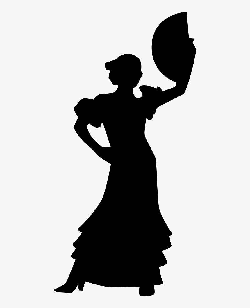 Flamenco Woman Female Silhouette Dancing - Women Silhouette Clipart Flamenco, HD Png Download, Free Download