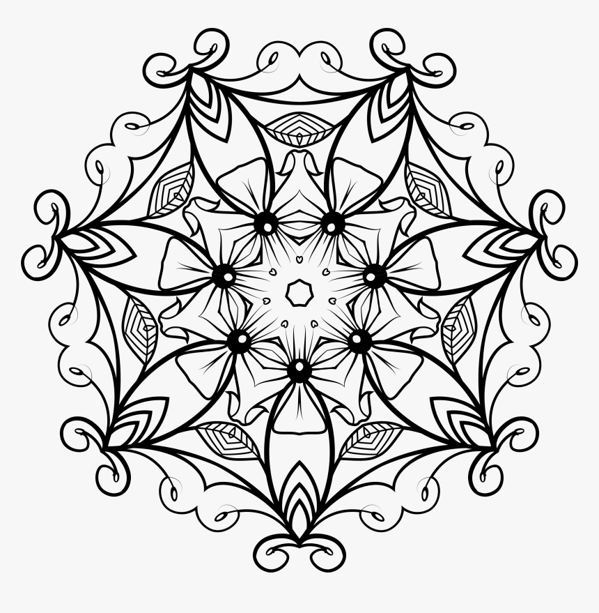 Drawing Mandala Color - Coloring Pages For Paint, HD Png Download, Free Download