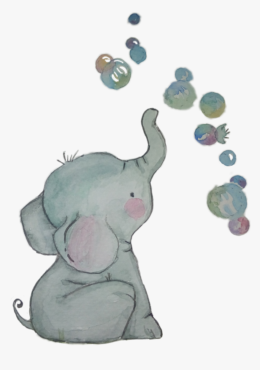 Baby Bebes Aquarela Watercolor Elefante Elefant Catarin, HD Png Download, Free Download