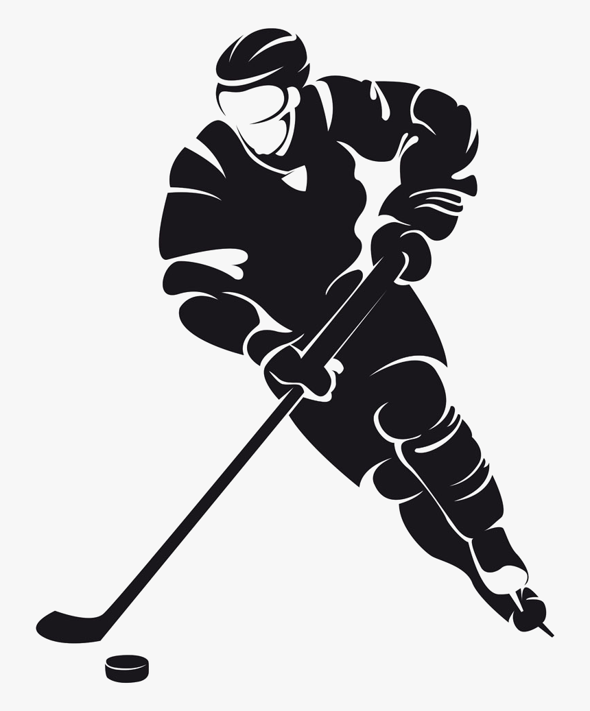 Transparent Ice Hockey Clipart - Silhouette Ice Hockey Clipart, HD Png Download, Free Download